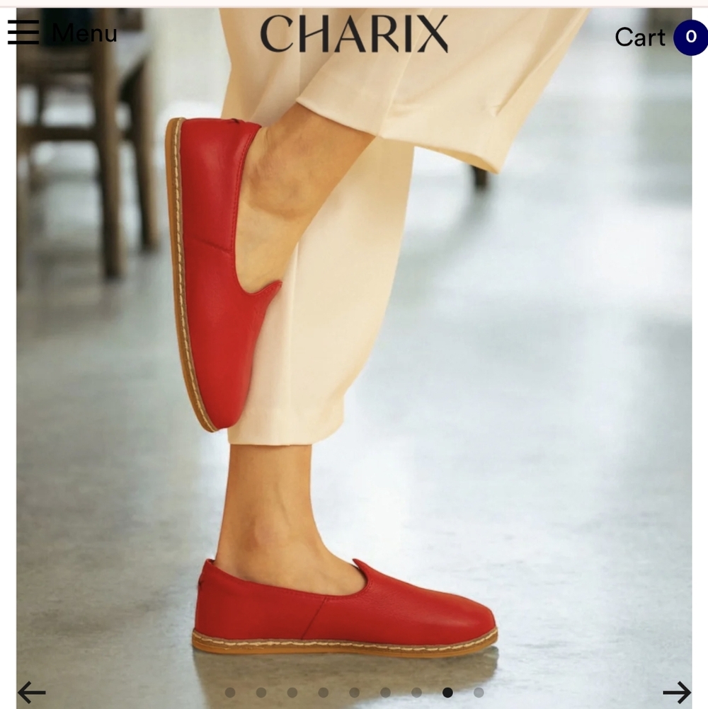 Charix Red Slip On Shoes Excellent Condition - Picture 13 of 15